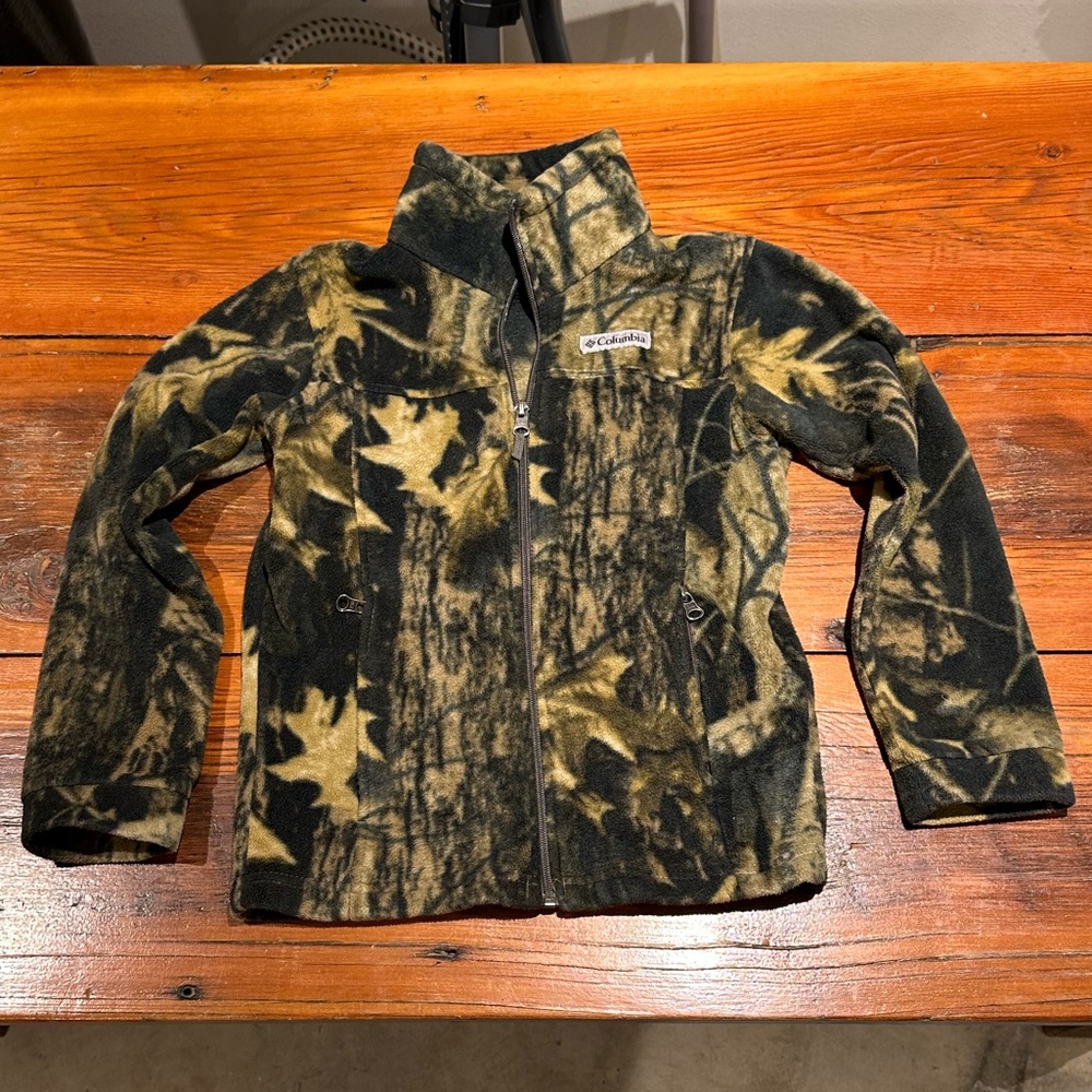 Columbia Benton Springs Fleece Jacket, Camo, Boy's Sm (8)